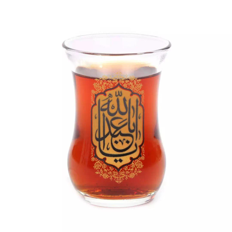 ست 6 عددی استکان کمر باریک بدون دسته یا اباعبدالله