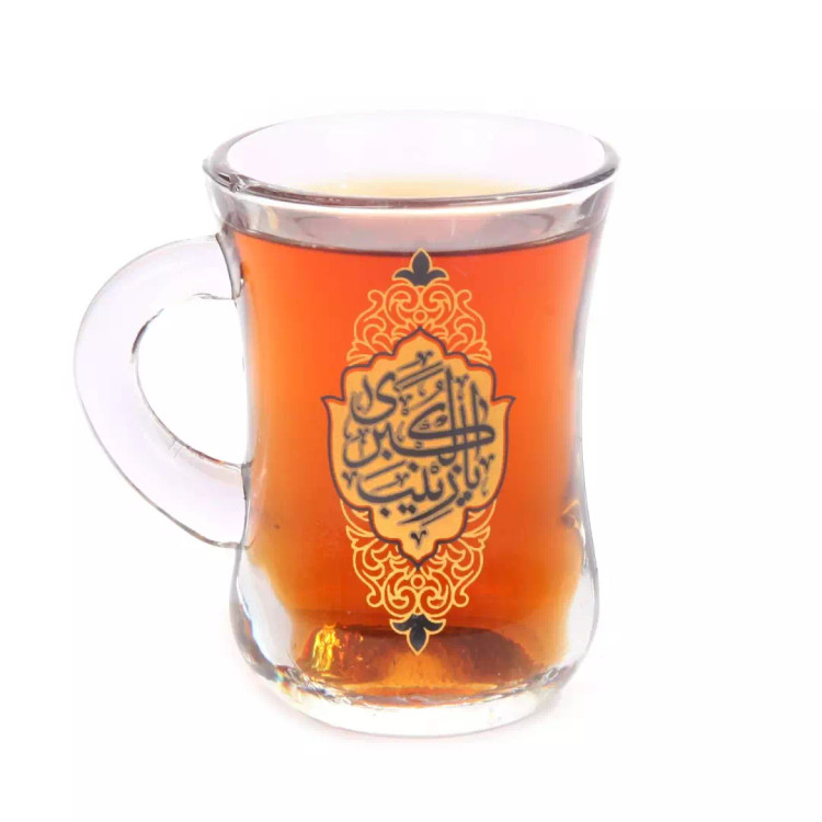 ست 6 عددی استکان کمر باریک دسته دار طرح یا زینب الکبری