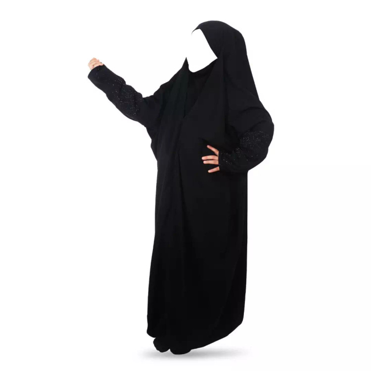 چادر مشکی کودک مدل لبنانی درجه 2 ایرانی جرجت برند خدمتگزاران (701253) - 100