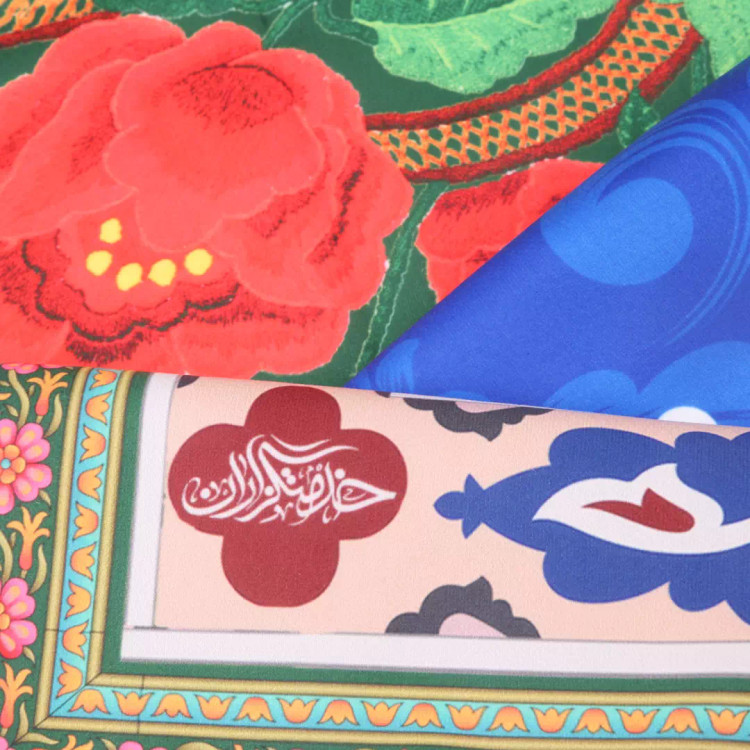 کتیبه مخمل افقی با شعار به مجلس نورانی اهل بیت خوش آمدید (700644) - 140*215 سانتیمتر