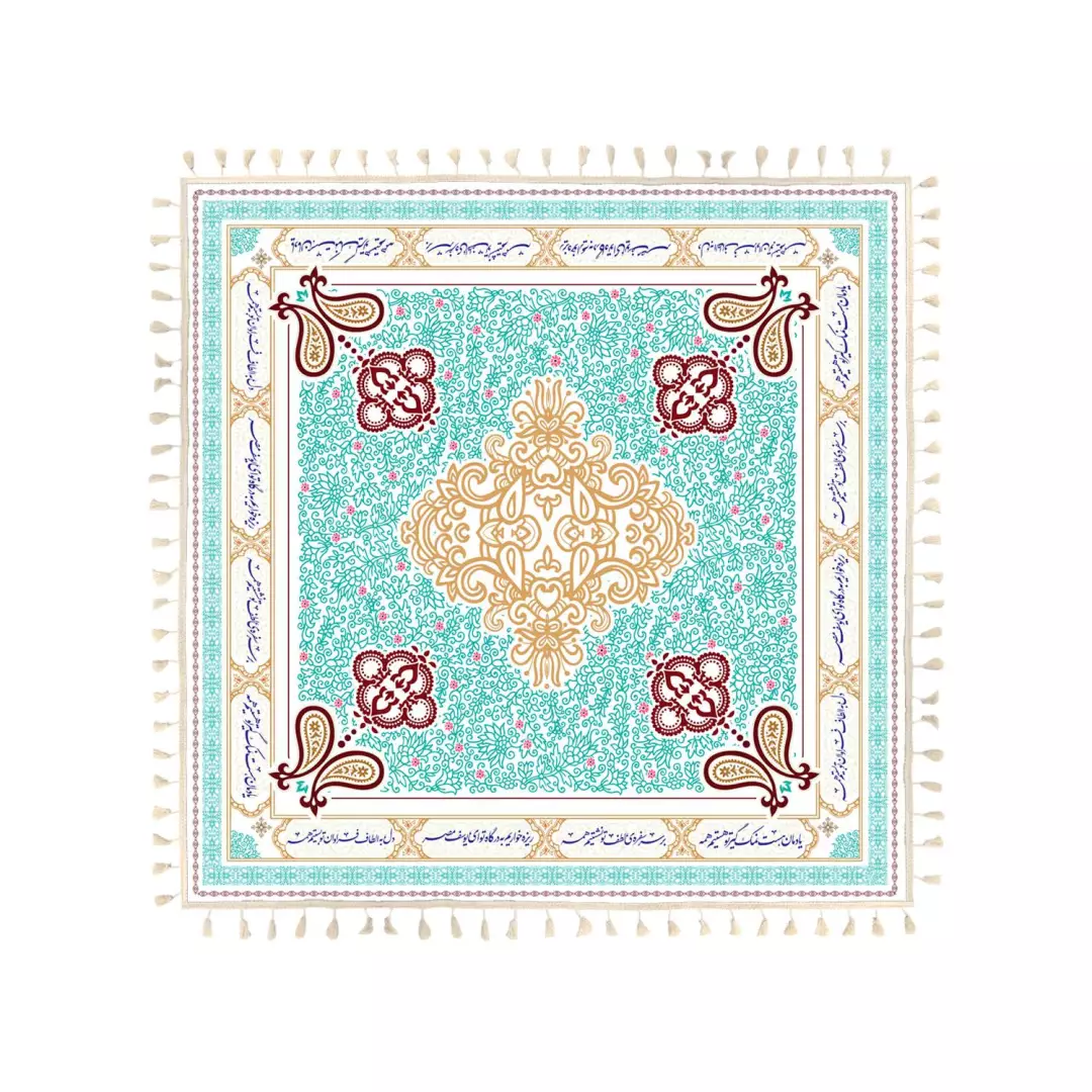 سفره سپاس فارسی 4 نفره در ابعاد 70*70 طرح ختایی