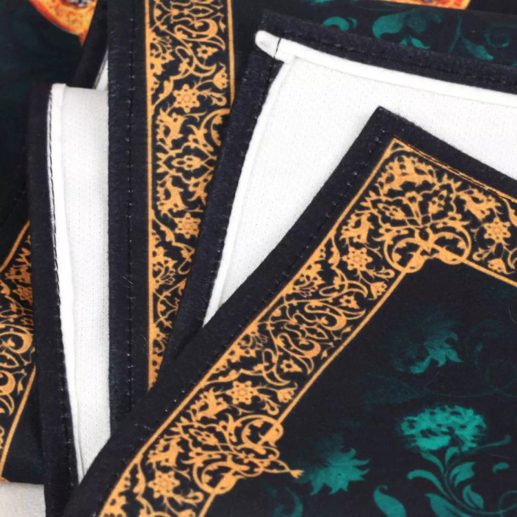 کتیبه مخمل پایین هلالی طرح صلی الله علیک یا حسن بن علی العسکری (700728) - 70*120 سانتیمتر