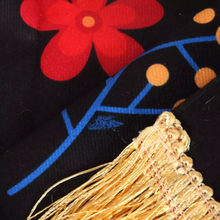 کتیبه مخمل افقی با شعار ما بچه های مادر پهلو شکسته ایم طرح کودک (700753) - 70*120 سانتیمتر
