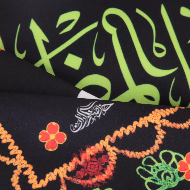 کتیبه مخمل افقی با شعار یا حسین بن علی الشهید علیه السلام 70*100 سانتی متر