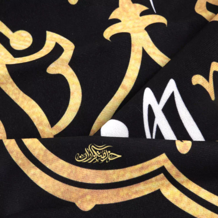 کتیبه نفیس مخمل 3 عددی پایین هلالی فاطمیه طرح السلام و علیک یا فاطمه الزهرا، اللهم عجل لولیک الفرج