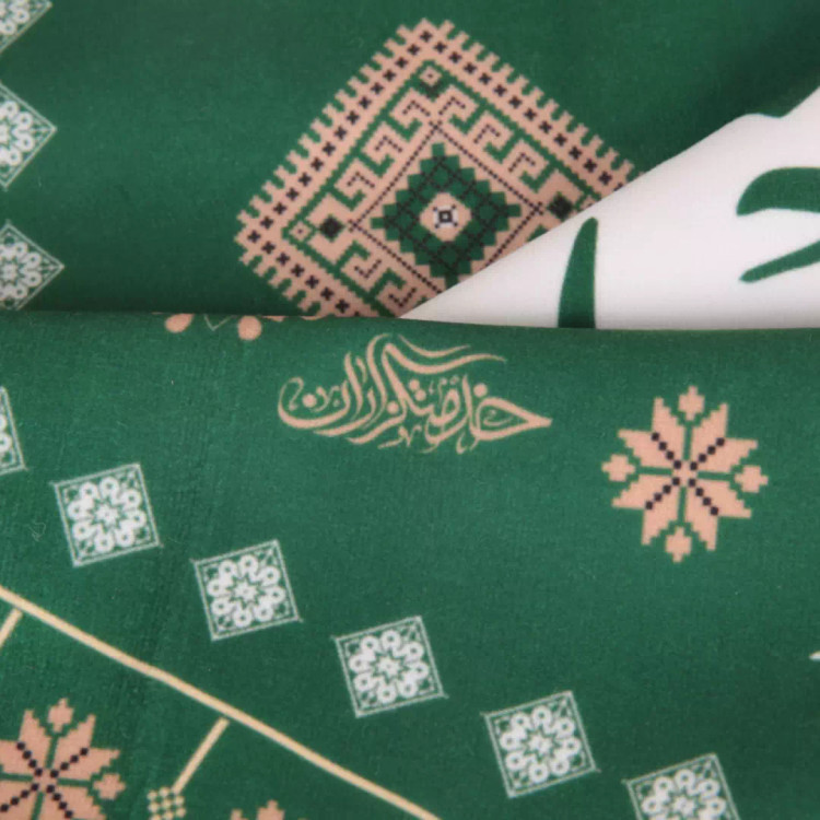 کتیبه مخمل پایین مثلثی ورودی مجلس اهل بیت ابعاد 75*75