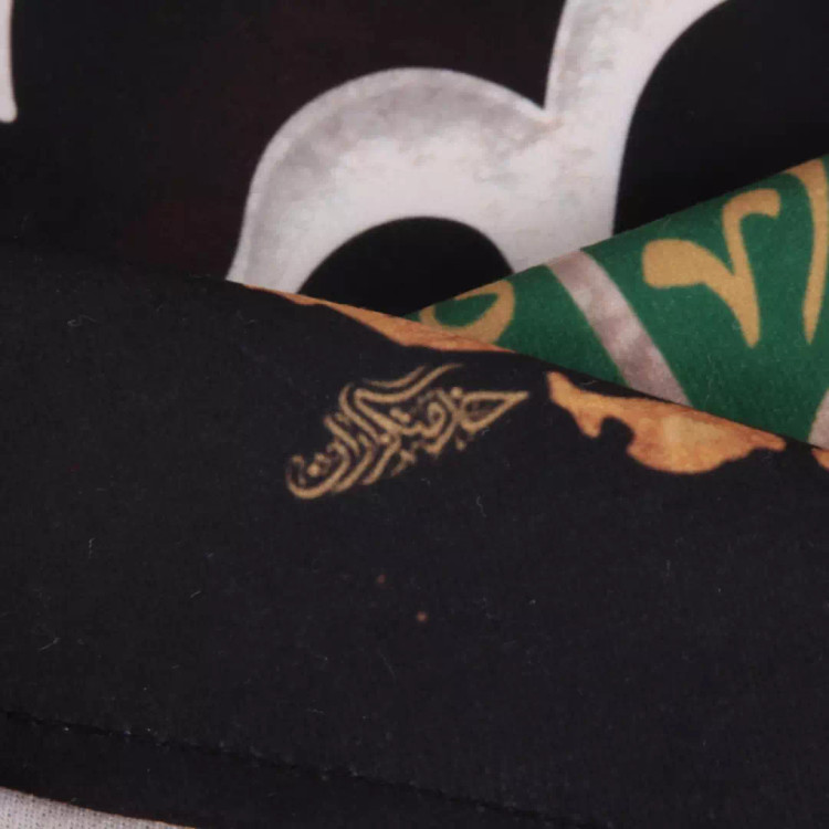 کتیبه مخمل عمودی باشعار یا حسین شهید و چهارسلام 65*135