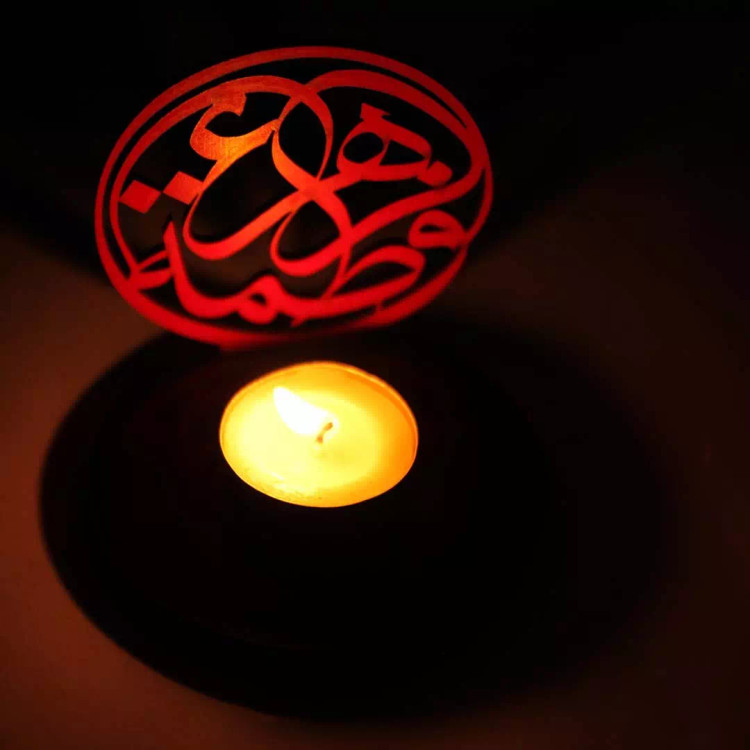 جاشمعی چوبی طرح یا فاطمه الزهرا علیه السلام