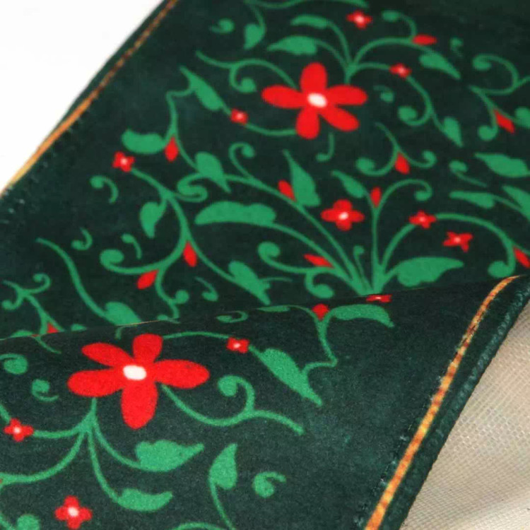 کتیبه مخمل کنار آیفون با شعار یا مهدی صاحب الزمان 20*40 سبز