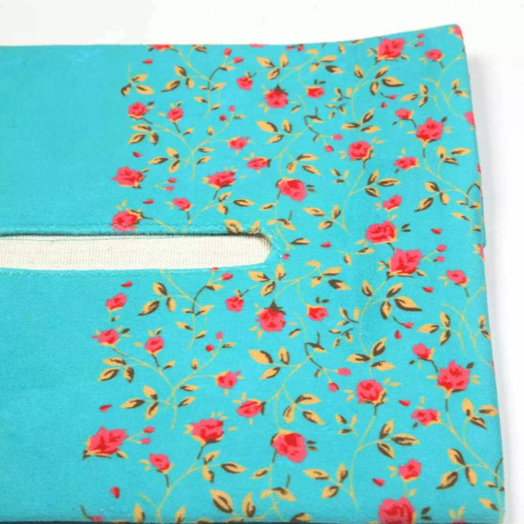 جادستمال کاغذی مخمل با شعار تو را من چشم در راهم فیروزه ای