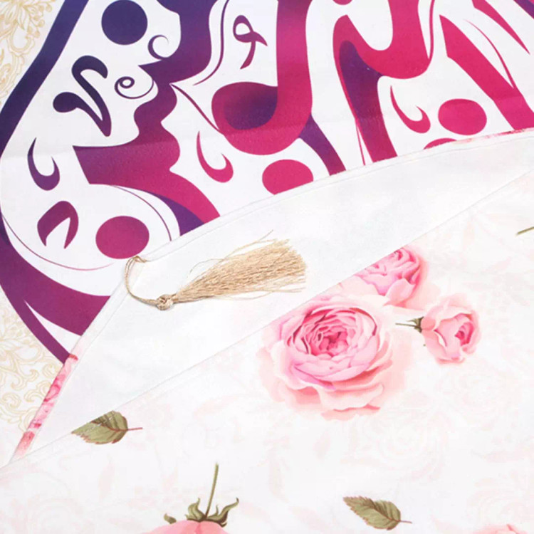کتیبه مخمل تک عمودی با شعار یا امیرالمومنین علیه السلام طرح گل 65*135