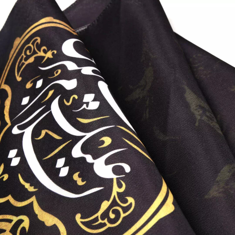 کتیبه پاناما سه عددی با نام یا حسین ابن علی الشهید دو طرف حضرت اباالفضل و حضرت زینب 140*140 سانتیمتر