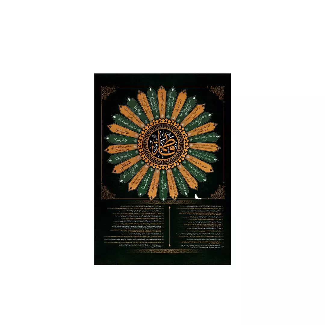کتیبه مخمل طرح سی روایت از حضرت زهرا سلام الله علیها 50*65