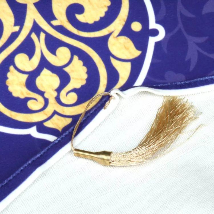 کتیبه مخمل آیفونی با شعار السلام علیک یا امام حسن مجتبی زمینه آبی 20*40