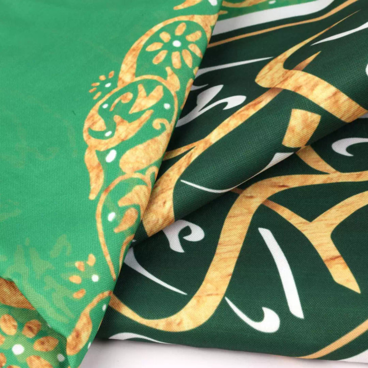 کتیبه پاناما تک عددی عمودی با شعار عید سعید غدیر رنگ سبز 65*135