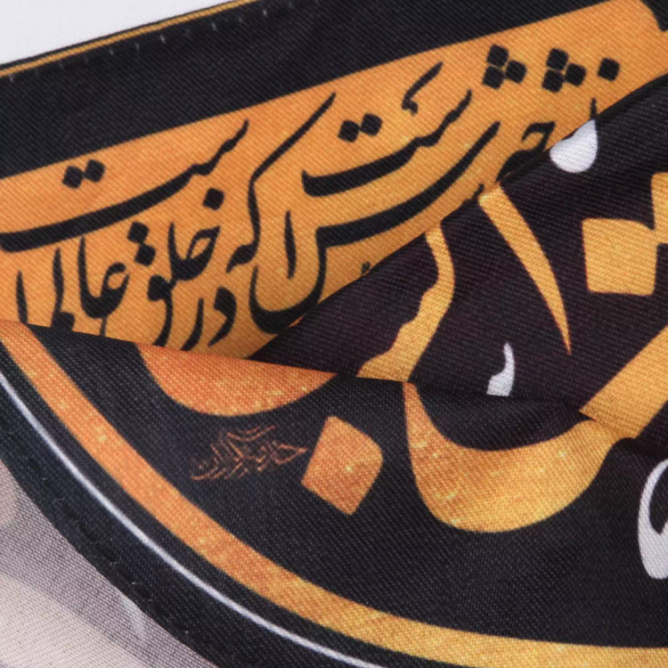 کتیبه پاناما طرح باز این چه شورش است و السلام علیک یا حسین بن علی الشهید مشکی سایز 34 *22