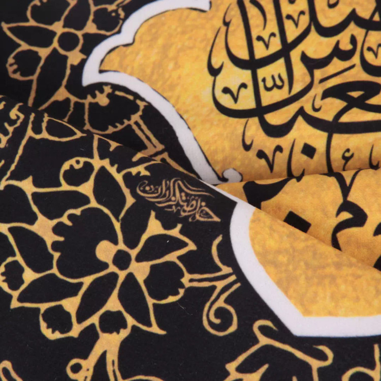 کتیبه ستونی مخمل با شعار السلام علی العباس بن علی 33*130