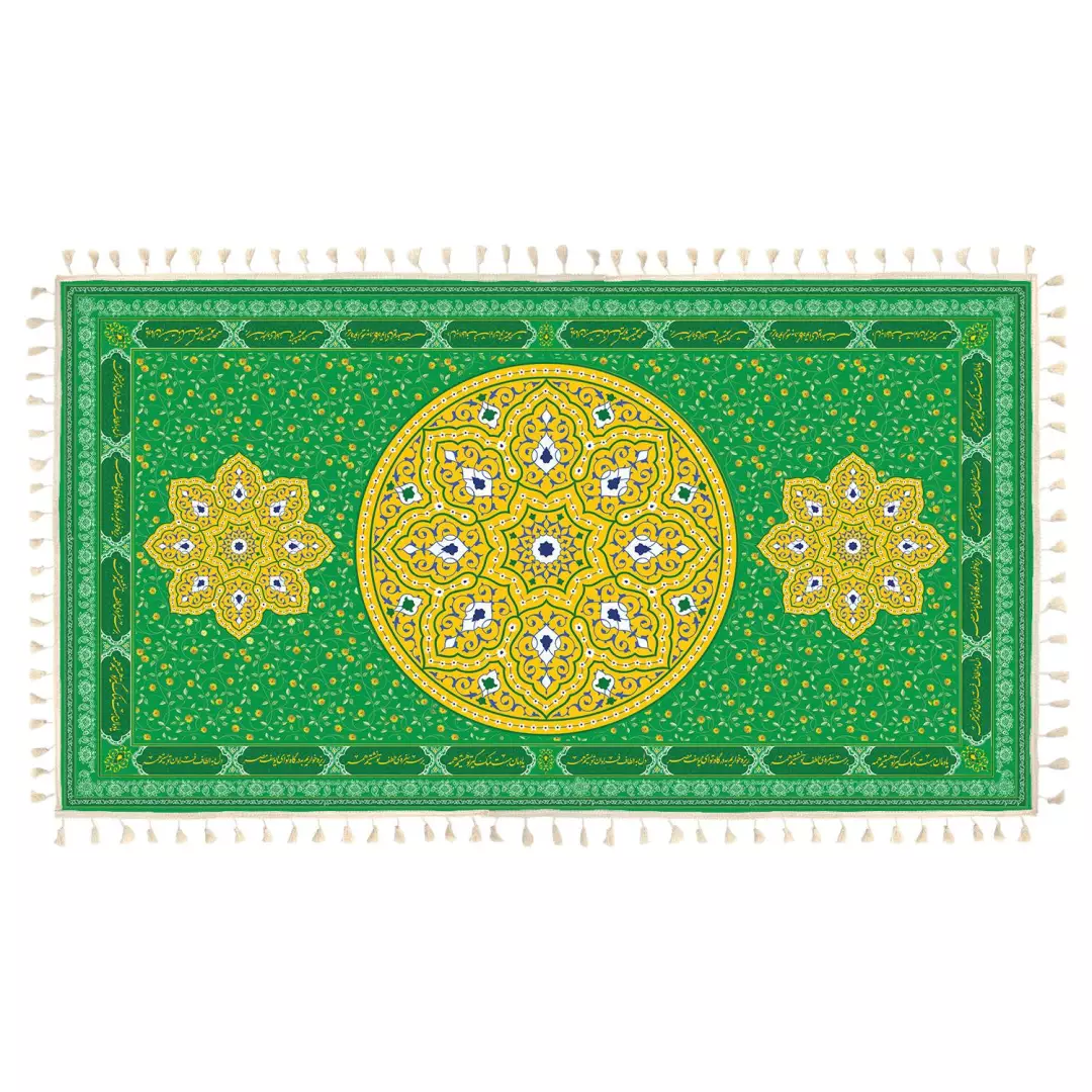 سفره سپاس فارسی 6 نفره در ابعاد 120*220 رنگ سبز