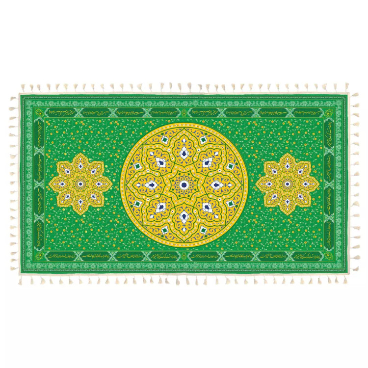سفره سپاس فارسی 6 نفره در ابعاد 120*220 رنگ سبز