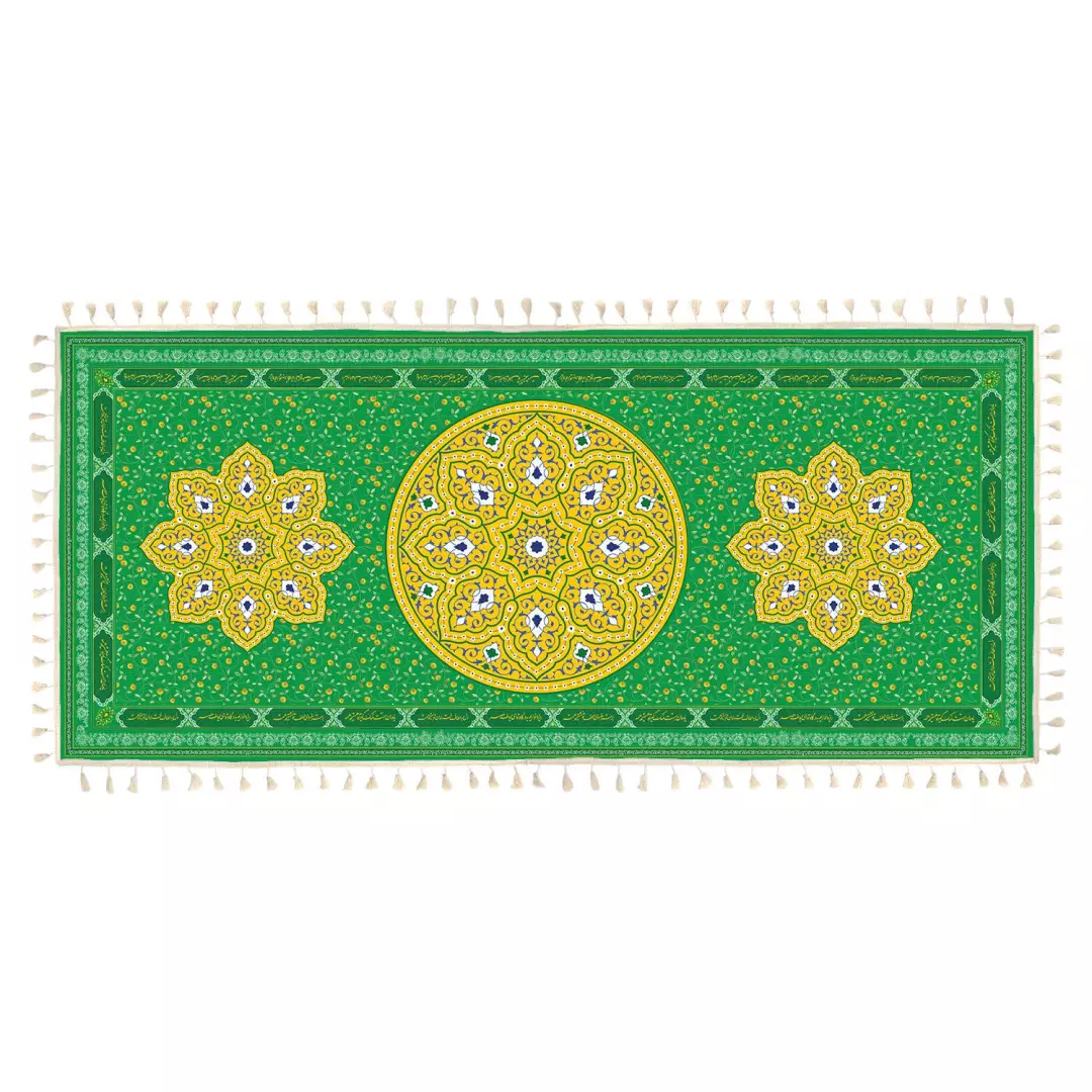 سفره سپاس فارسی 8 نفره در ابعاد 120*270 سانتیمتر رنگ سبز