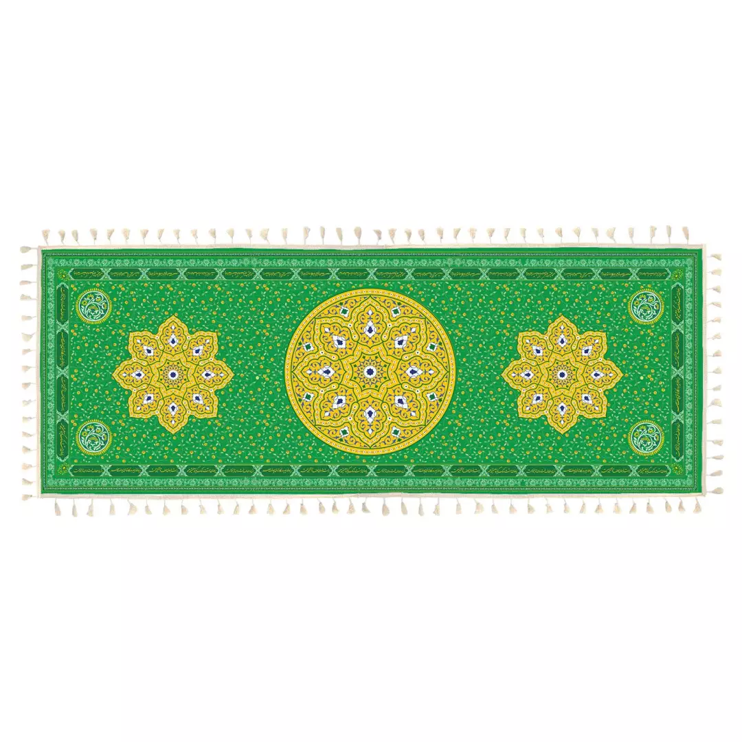 سفره سپاس فارسی 10 نفره در ابعاد 120*325 سانتیمتر رنگ سبز