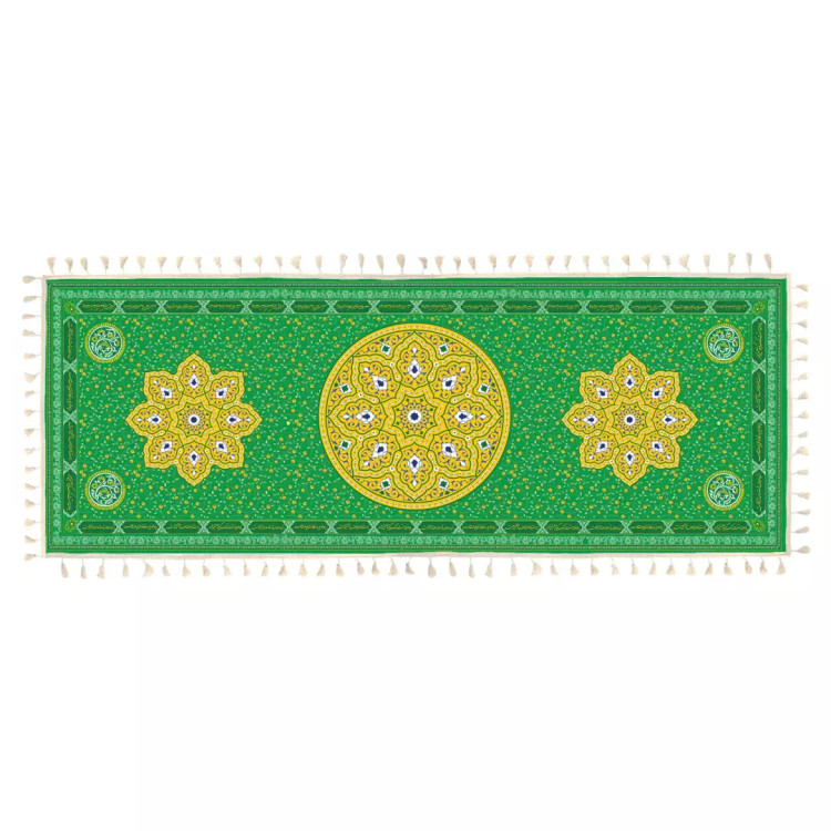 سفره سپاس فارسی 10 نفره در ابعاد 120*325 سانتیمتر رنگ سبز