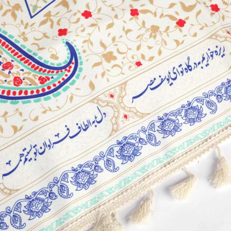 سفره سپاس فارسی 8 نفره در ابعاد 120*270 سانتیمتر رنگ سفید
