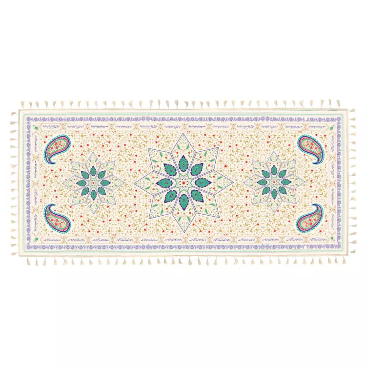 سفره سپاس فارسی 8 نفره در ابعاد 120*270 سانتیمتر رنگ سفید