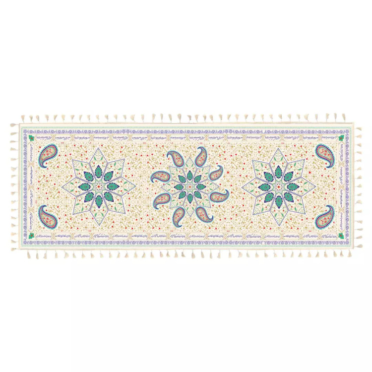 سفره سپاس فارسی 10 نفره در ابعاد 120*325 سانتیمتر رنگ سفید