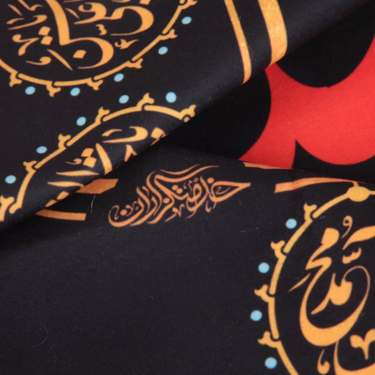 کتیبه مخمل با شعار به مجلس روضه امام حسین علیه السلام خوش آمدید 70*100