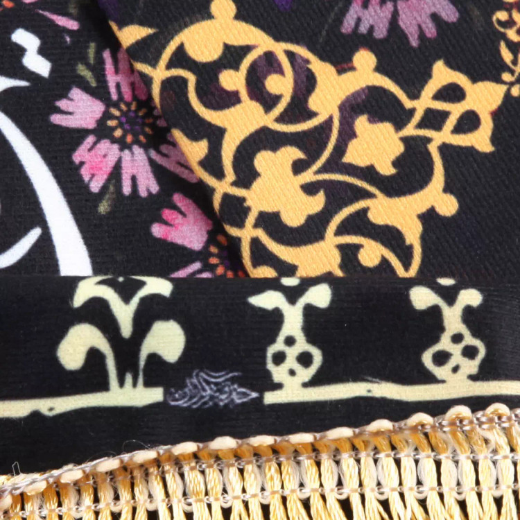 کتیبه مخمل پاییین هلالی با شعار السلام علیک یا رقیه خاتون (700640) - 70*150 سانتیمتر