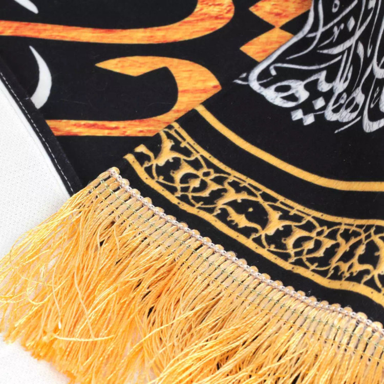 کتیبه مخمل افقی با شعاریا فاطمه الزهرا بنت محمد طرح چهارده معصوم ابعاد 70*100