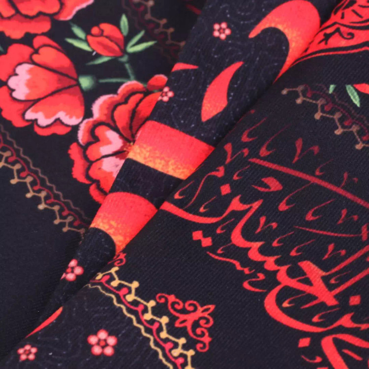 کتیبه مخمل تک عددی طرح یا یا اباعبدالله الحسین احب الله احب حسینا 65*135