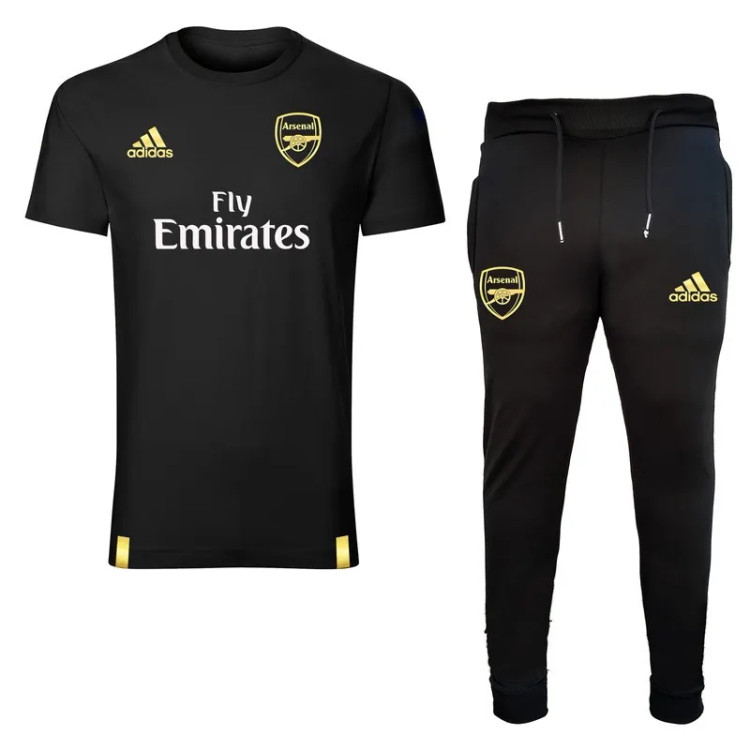 ست تیشرت آستین کوتاه یقه گرد و شلوار طرح تیم آرسنال مدل u5756