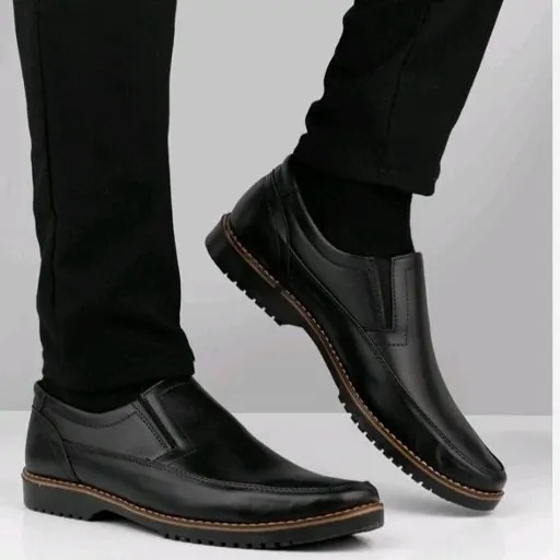 ست هدیه کفش لژدار و کمربند مردانه چرم