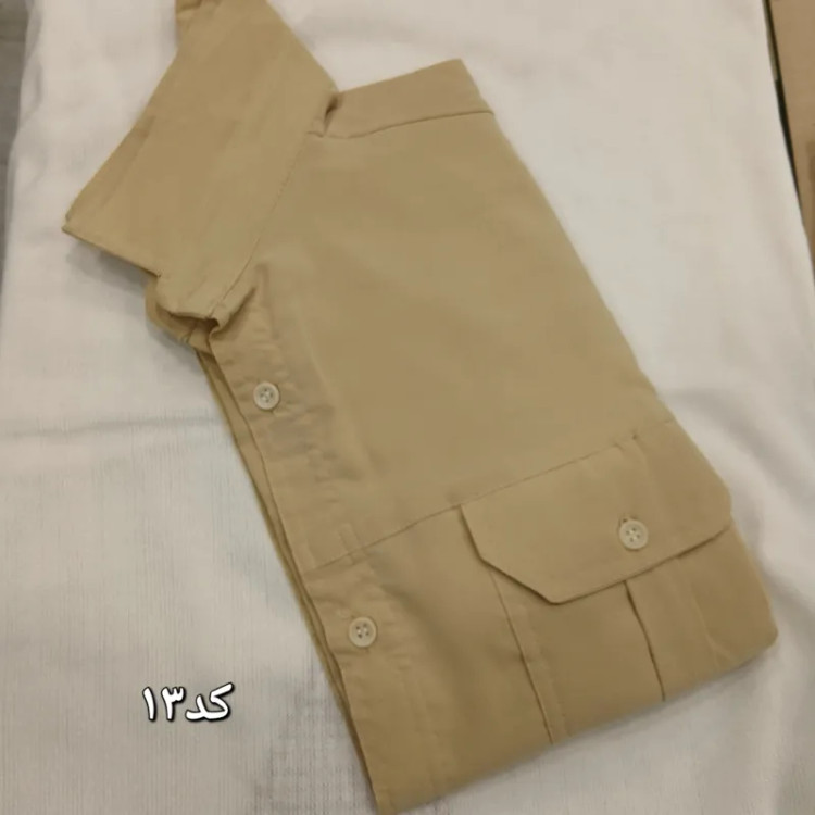 پیراهن دو جیب مردانه آستین بلند تترون