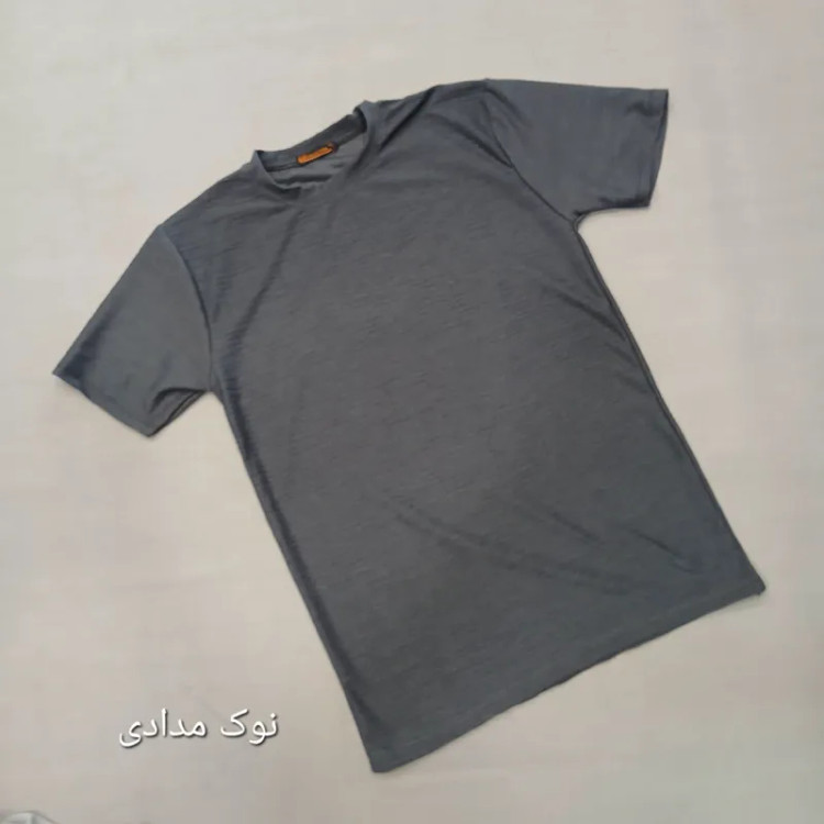 تیشرت بیسکویتی مردانه نخی ساده خنک تابستانی سایز لارج تا سه ایکس لارج