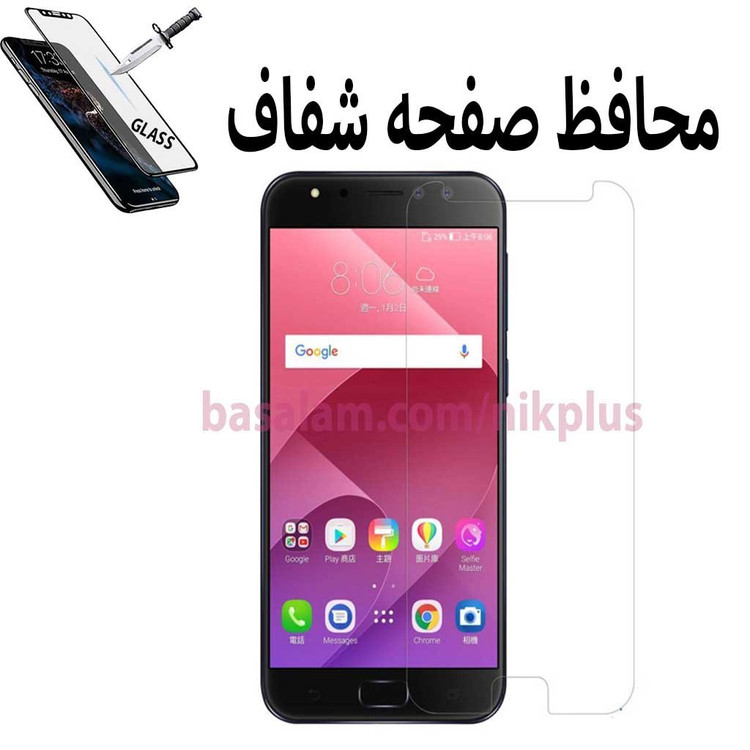 گلس شیشه ای شفاف ایسوزAsus-Zenfone-4Selfie-ضدخش asus 4Selfie
