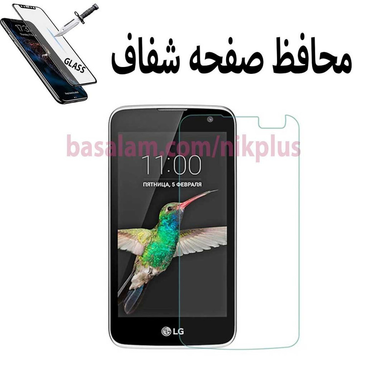 گلس شیشه ای شفاف گوشی الجیK4-ضدخشk4