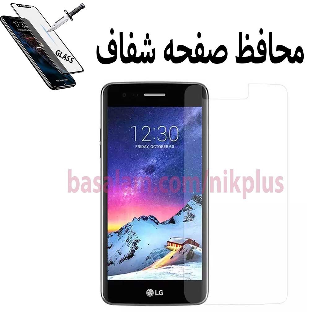 گلس شیشه ای شفاف گوشی الجیK8 2017-ضدخشk8 2017
