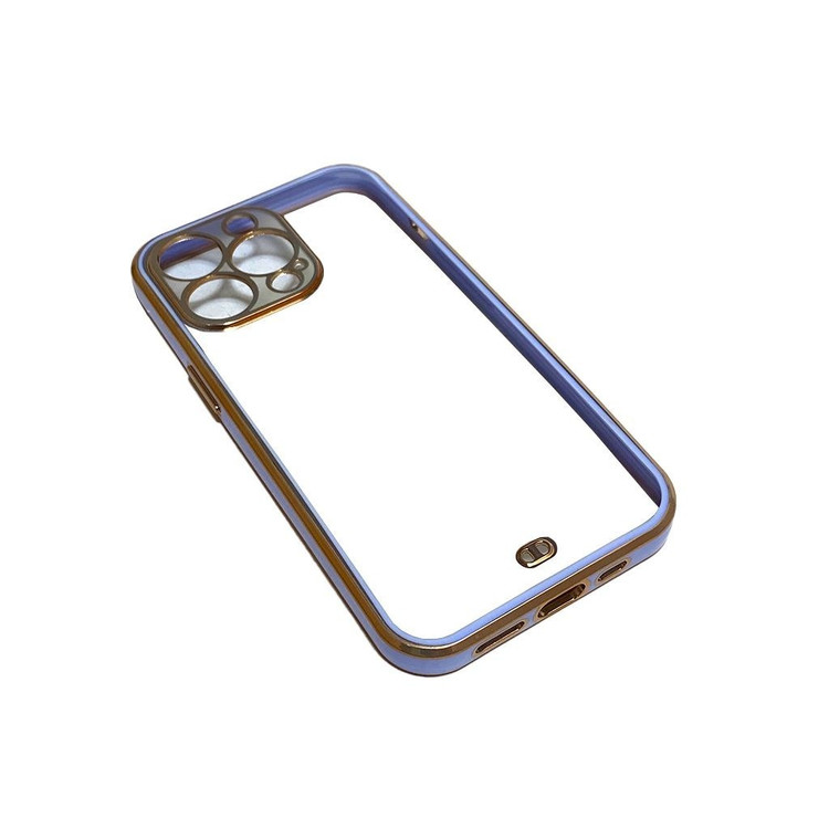قاب موبایل اپل13پرو-ایفونiphone 13pro-13pro-آیفون13پرو.مدل پشت شفاف دور طلایی4