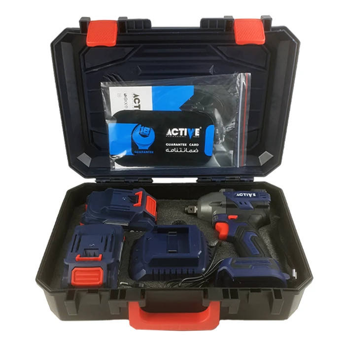 بکس شارژی براشلس اکتیو 21 ولت مدل AC-7823CH دو باتری